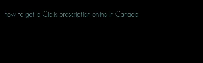 how to get a Cialis prescription online in Canada