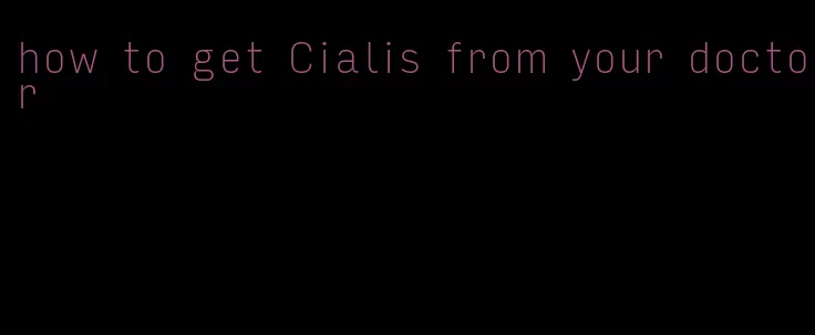 how to get Cialis from your doctor