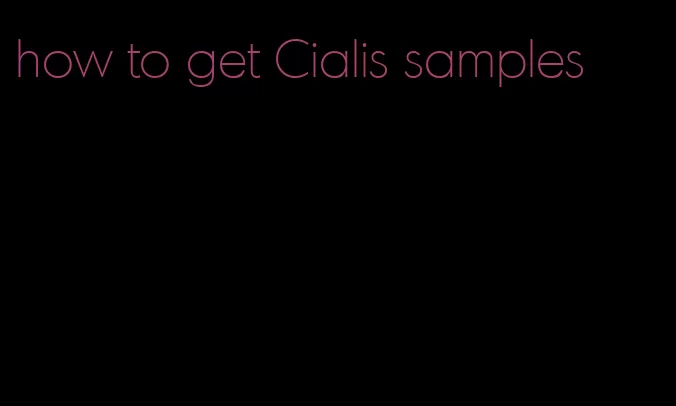 how to get Cialis samples