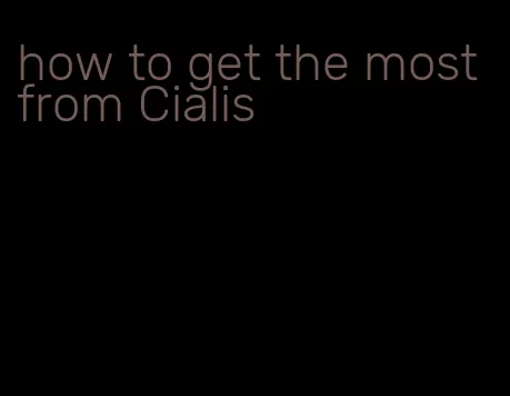 how to get the most from Cialis