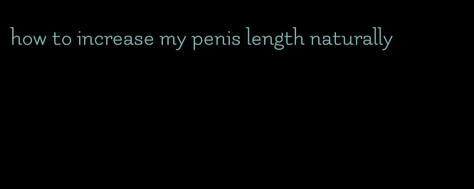 how to increase my penis length naturally