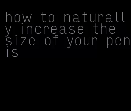 how to naturally increase the size of your penis