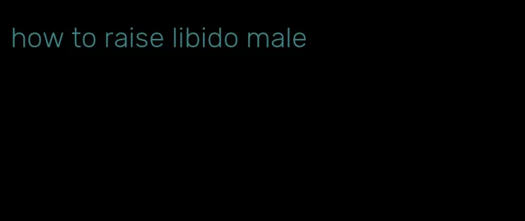 how to raise libido male