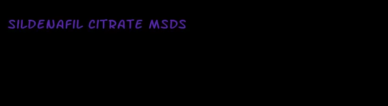 sildenafil citrate MSDS