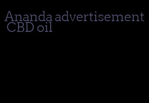 Ananda advertisement CBD oil