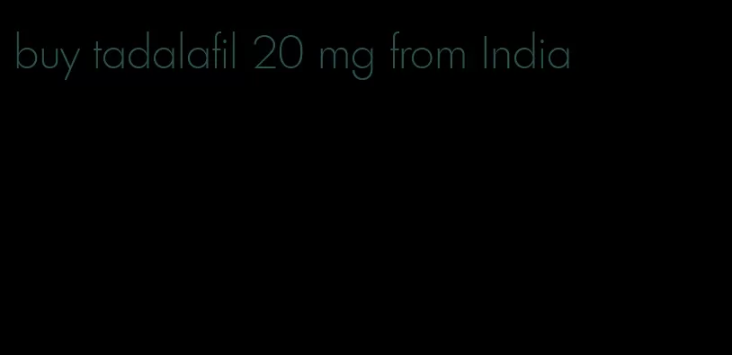 buy tadalafil 20 mg from India