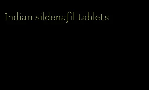 Indian sildenafil tablets