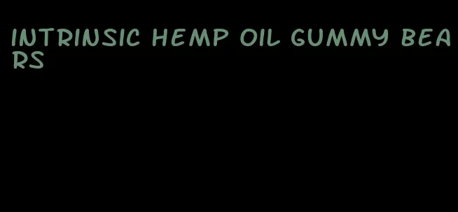 intrinsic hemp oil gummy bears