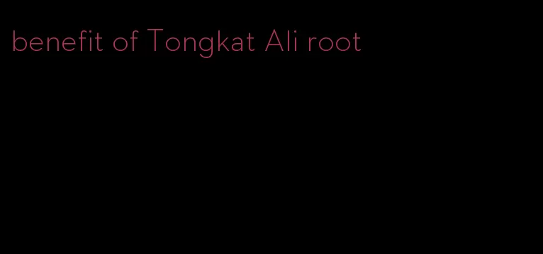 benefit of Tongkat Ali root