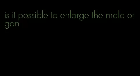 is it possible to enlarge the male organ