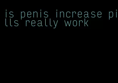 is penis increase pills really work