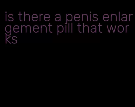 is there a penis enlargement pill that works