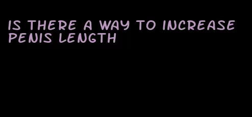 is there a way to increase penis length