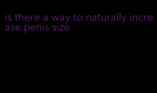 is there a way to naturally increase penis size