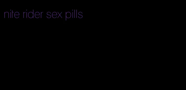 nite rider sex pills