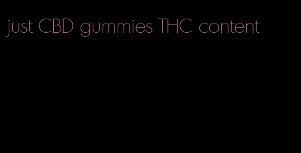 just CBD gummies THC content