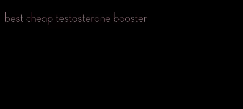 best cheap testosterone booster