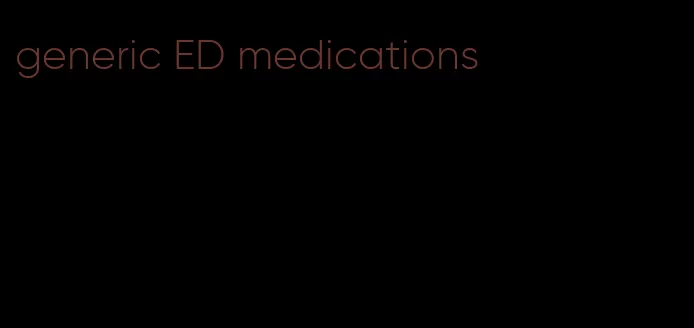 generic ED medications