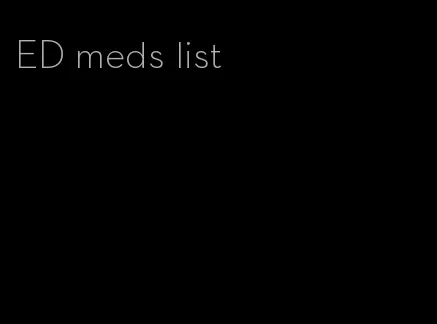 ED meds list