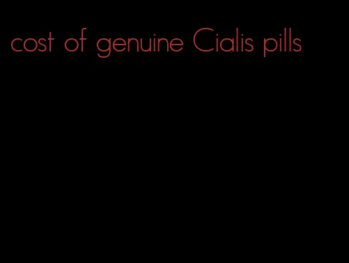 cost of genuine Cialis pills