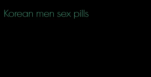 Korean men sex pills