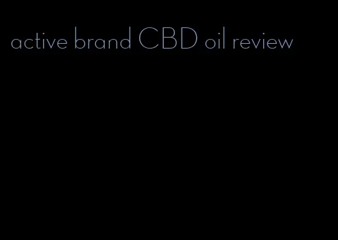 active brand CBD oil review