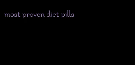 most proven diet pills