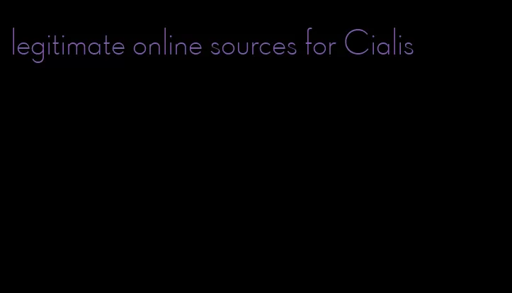 legitimate online sources for Cialis