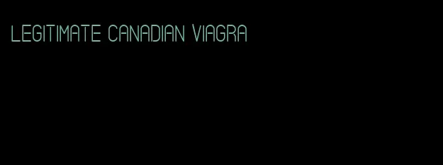 legitimate Canadian viagra