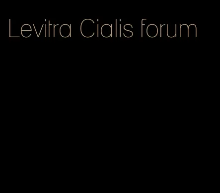 Levitra Cialis forum