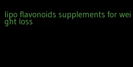 lipo flavonoids supplements for weight loss