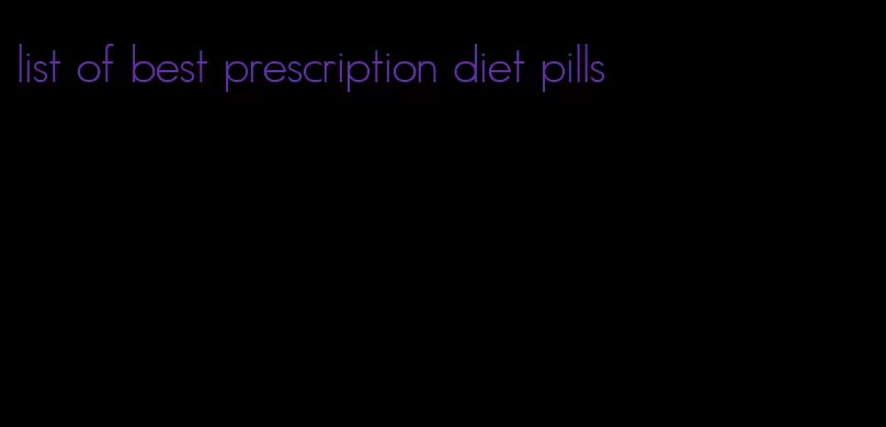 list of best prescription diet pills