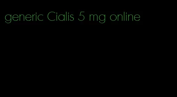 generic Cialis 5 mg online