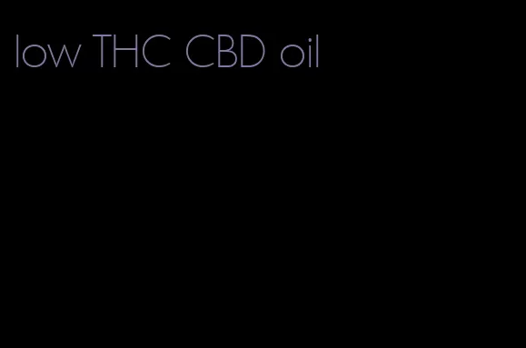 low THC CBD oil