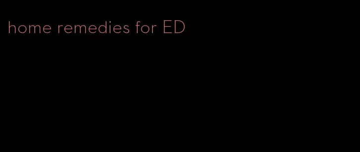 home remedies for ED