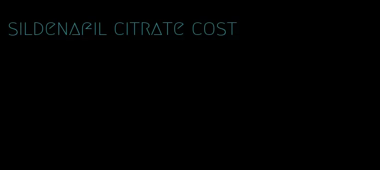 sildenafil citrate cost