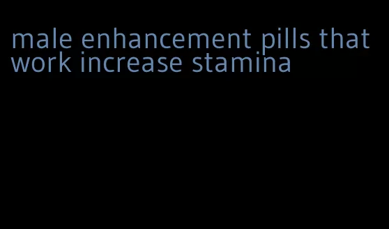 male enhancement pills that work increase stamina