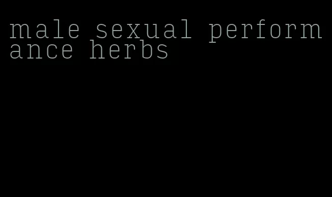 male sexual performance herbs