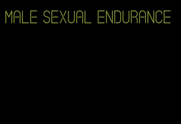 male sexual endurance