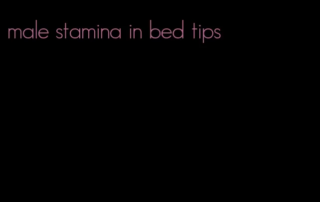 male stamina in bed tips