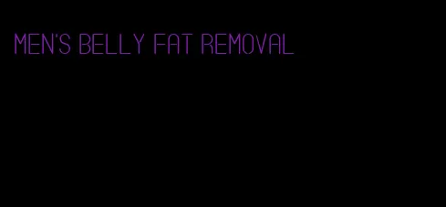 men's belly fat removal