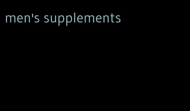 men's supplements