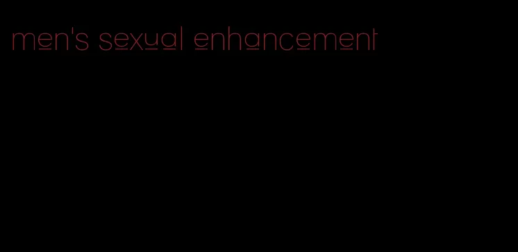 men's sexual enhancement