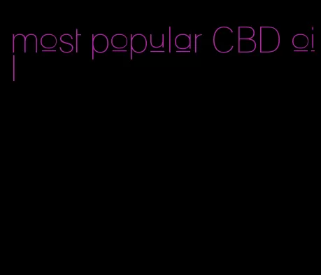 most popular CBD oil