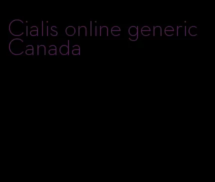 Cialis online generic Canada