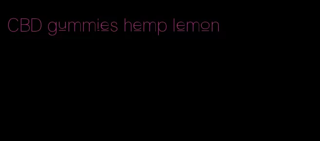 CBD gummies hemp lemon