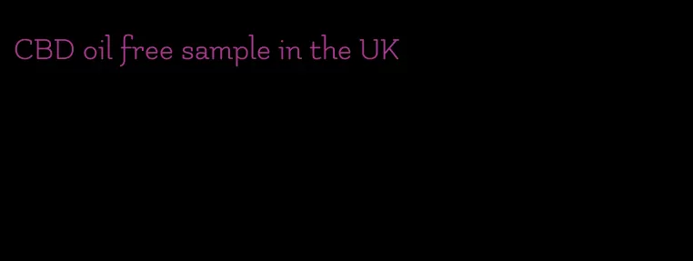 CBD oil free sample in the UK