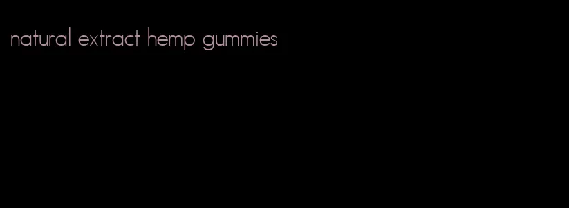 natural extract hemp gummies