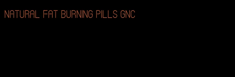 natural fat burning pills GNC