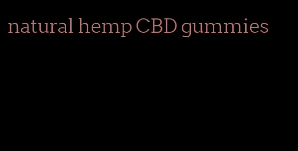 natural hemp CBD gummies